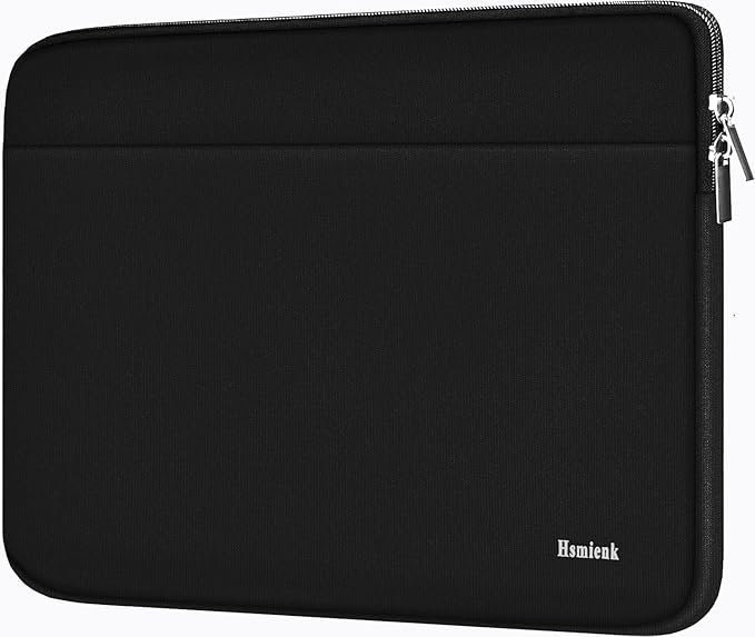 Laptop Case 17 Inch, Durable Shockproof Protective Notebook Sleeve with Accessory Pocket, Briefcase Carrying Bag Laptop Case Compatible with 17-17.3 Inch Computer, Notebook, Black