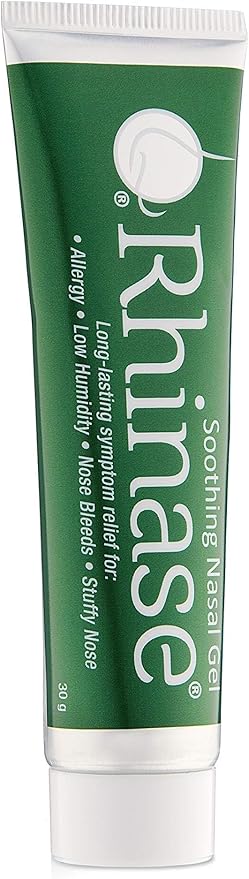 Rhinase Allergy Relief Lubricating Nasal Gel – Steroid Free, Dual Wetting Agent & Salt Formulation (1 oz.) for Nasal Dryness Nosebleeds Saline Gel for Nose…
