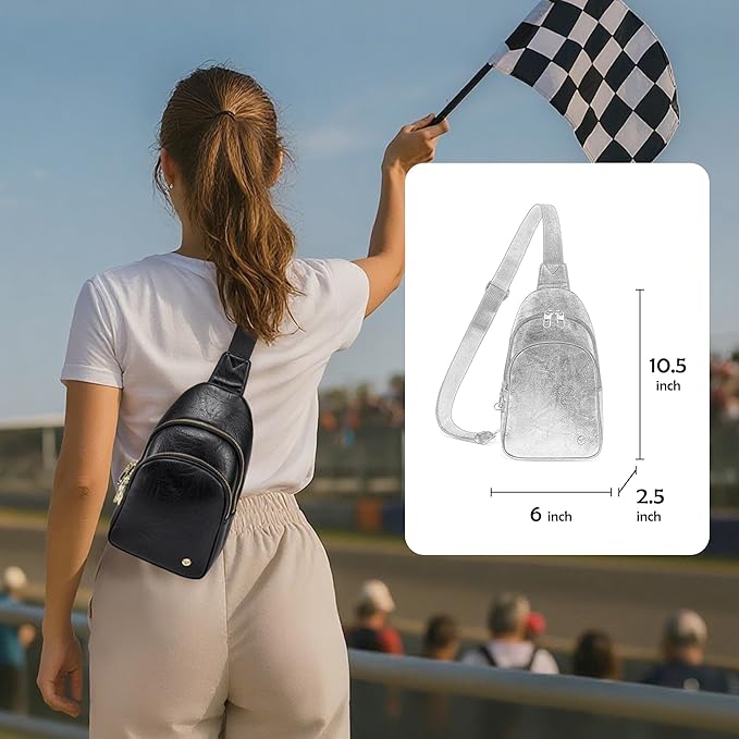 Haytijoe Crossbody Bags for Women Leather Sling Bag Anti-theft Cross Body Bag Travel Sling Purse Chest Bags Fanny Packs