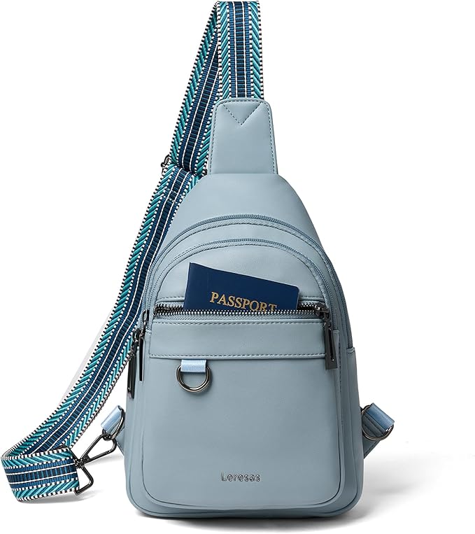 7L Sling Bag for Women Men Vegan Leather Crossbody Bags Fanny Pack Purse Backpack Over Shoulder Bag Travel Anti Theft