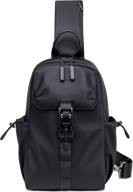 Men's Large Capacity Crossbody Chest Bag, Travel-Ready Sling Pack for Weekend Trips, Waterproof Anti-Scratch Shoulder Bag, Small Backpack, Gift for Men