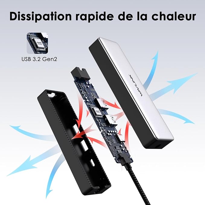 WAVLINK USB C to Ethernet Adapter, 10Gbps Hub with 1* USB-C, 2* USB-A, 2.5Gbps Ethernet Port for Laptop, Type C (Thunderbolt 4/3 Compatible) to Network for MacBook, iPad, Hp, XPS, Windows