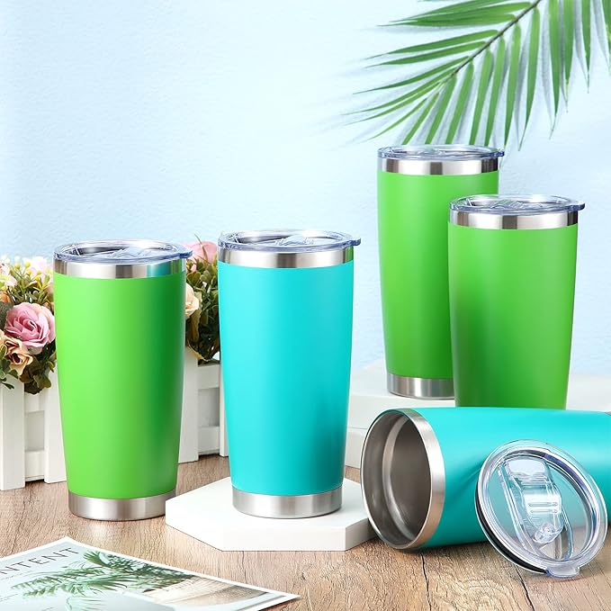 Sieral 36 Packs Stainless Steel Tumbler Bulk with Lid Vacuum Double Wall Insulated Travel Coffee Mug Powder Coated Tumbler Cup for Graduation Wedding Christmas Birthday Party(Multicolor, 20 oz)