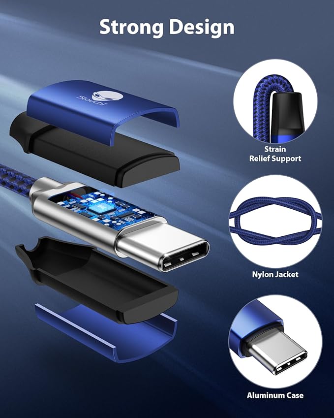 Stouchi USB C to 3.5mm Female Adapter, Type C Headphone Audio Jack Cable Cord Hi-Fi Dongle for Pixel 9/8/7 6a, Samsung Galaxy S22 S21 Ultra Z Flip Note20,2022 iPad Pro -Blue 2 Packs