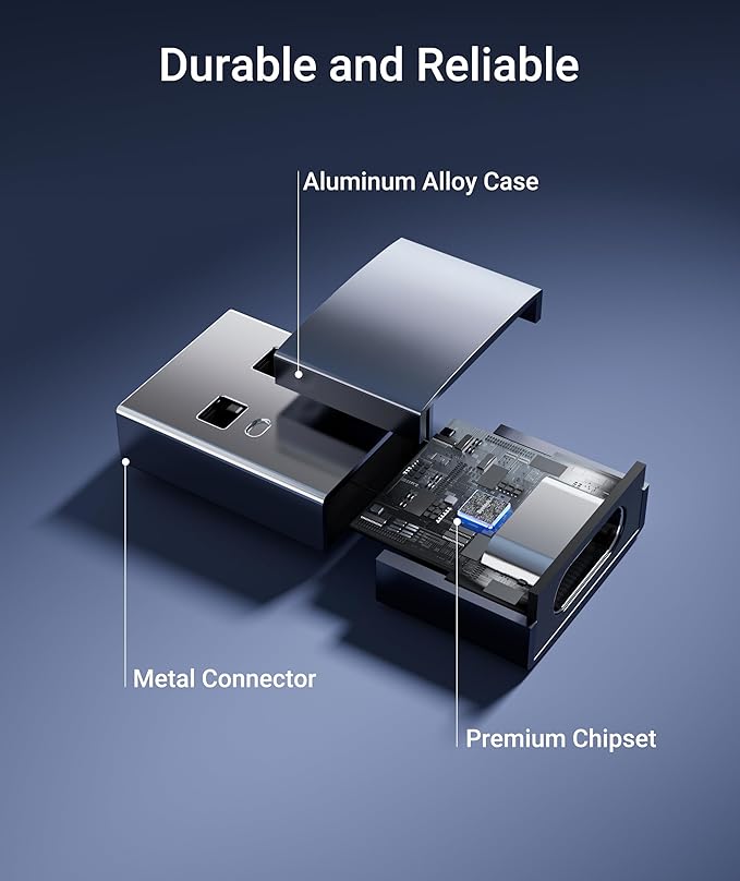 Syntech USB C Female to USB Male Adapter Pack of 3 [Travel Must Haves, Aluminum] USB C to USB Adapter, Type C Charger Cable Power Converter Compatible with iPhone 15 Apple Watch AirPods CarPlay, etc.