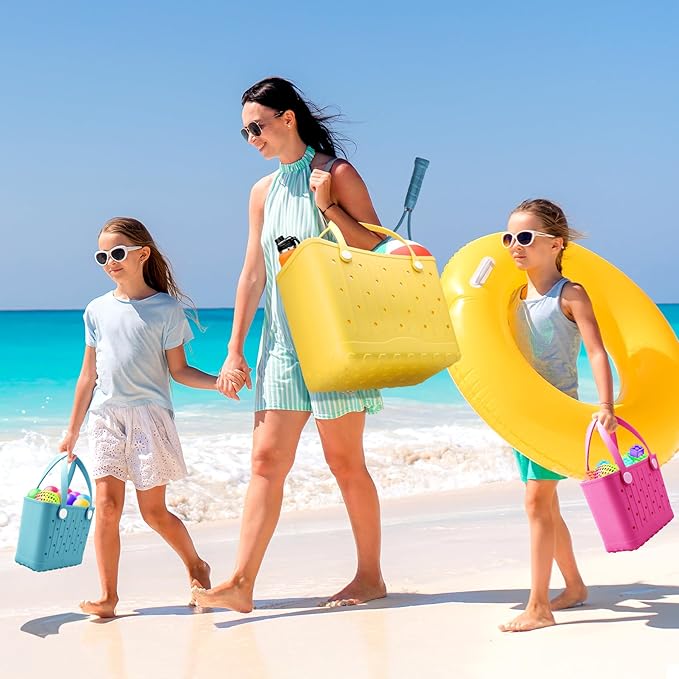 CXY Rubber Beach Bag EVA Waterproof Tote Bags Washable Sand-proof Travel Handbags for Pool Boat Groceries Work Sports