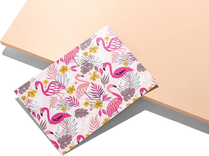 Twigs Paper - Assorted Flamingo Pattern Greeting Cards - Stationery Cards with Envelopes - Thank You Card - Blank Note Cards - Greeting Cards for All Occasions - Made in USA (5.5 x 4.25, Set of 12)