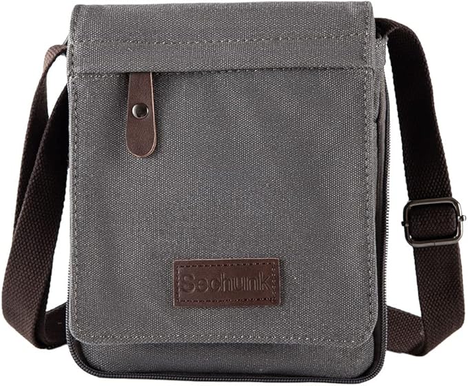 Sechunk Vintage Canvas Messenger Cross body bag Shoulder bag