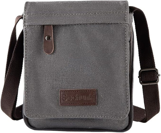 Sechunk Vintage Canvas Messenger Cross body bag Shoulder bag