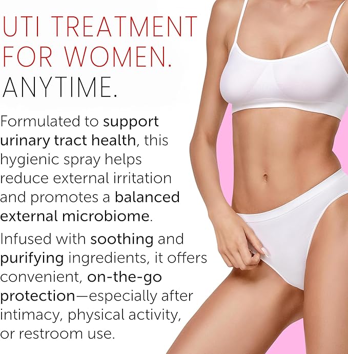 Feminine Spray | UTI Treatment for Women | UTI Defense & Intimate Odor Control | Daily Feminine Hygiene Spray | Eliminate Harmful Bacteria | Gentle, Safe, Travel-Friendly & pH-Balanced | 5.1 fl oz