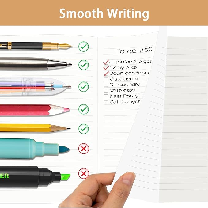 32 Pack A5 Colorful Notebooks Bulk, 8x5.5 Inches Lined Paper Travel Journaling Notebooks with 4 Colors, Composition Notebook for School Office Supplies, 38 Sheets 76 Pages