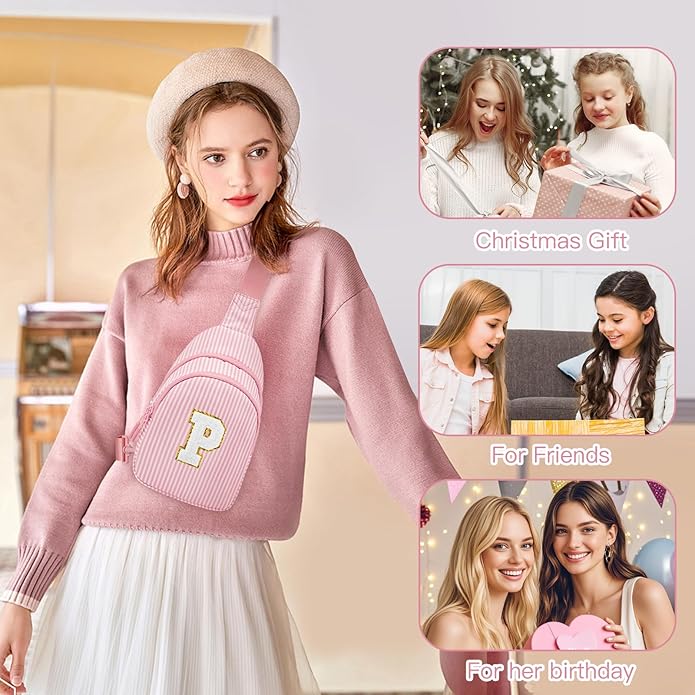 Gifts for 8 9 10 11 12 Year Old Girls Sling Bag Crossbody Bags Fanny Pack for Teen Girls Personalized Gifts for Women