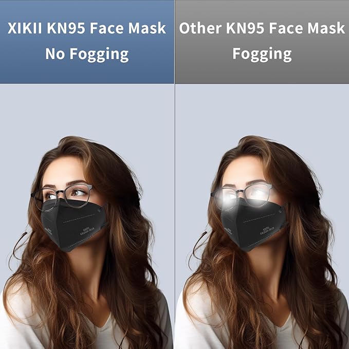 KN95 Masks for Adults 50PCS 5 Layer Mascarillas Filter Efficiency≥98% Breathable Elastic Ear Loops & Adjust Nose Clip Kn95 Face Mask for Travel Healthcare/Essential Workers