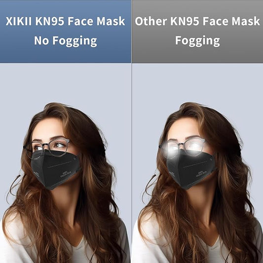 KN95 Masks for Adults 50PCS 5 Layer Mascarillas Filter Efficiency≥98% Breathable Elastic Ear Loops & Adjust Nose Clip Kn95 Face Mask for Travel Healthcare/Essential Workers
