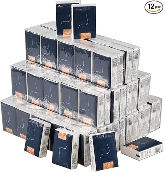 120 Packs Pocket Packs Facial Tissues, 4 Ply Travel Size Tissues, Soft and Unscented