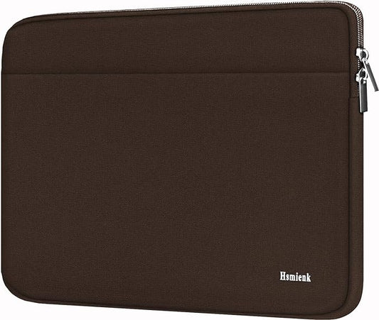 Laptop Sleeve Bag 15.6 inch, Shockproof Protective Notebook Case with Accessory Pocket, Briefcase Carrying Laptop Sleeve for 15.6" HP, ASUS, Dell, Lenovo, Acer -Coffee