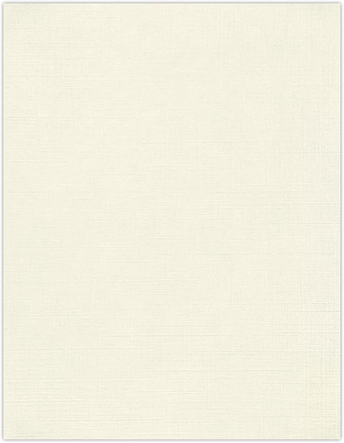 LUXPaper 8.5" x 11" Paper | Letter Size | Natural Linen | 32lb Paper Weight (80lb. Text) | 50 Qty