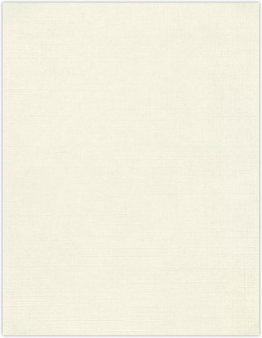 LUXPaper 8.5" x 11" Paper | Letter Size | Natural Linen | 32lb Paper Weight (80lb. Text) | 50 Qty