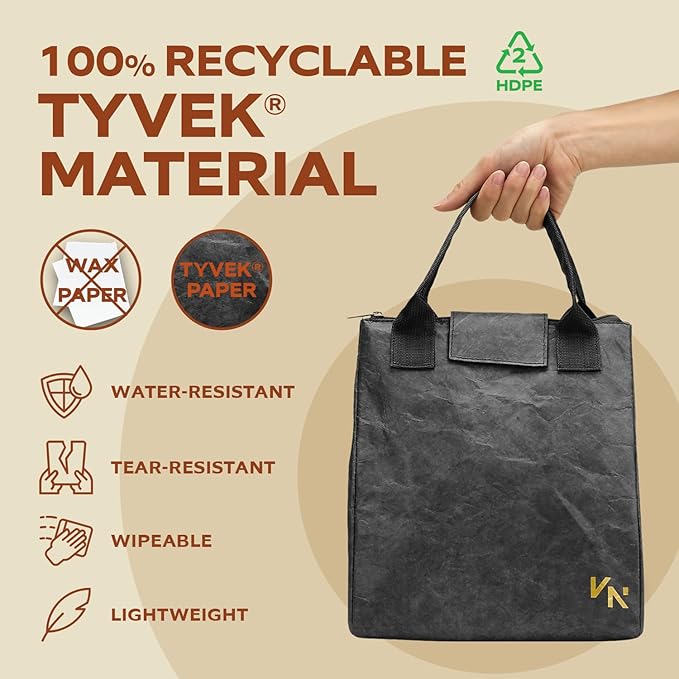 VonNova Women’s Insulated Lunch Bag with Premium 4mm Cooler Insulation, Cute Large 7L Lunch Tote for Office, Durable Small Lunch Box for Women, Stylish Lunchbox for Adults, Teens, Nurses, Teachers