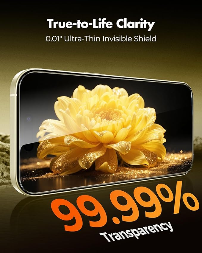 UNBREAKcable 2+2 Pack for iPhone 15 Plus Screen Protector & Lens Protector 【Military-Grade】【Easy Install】【Efficient Night Shot】9H+ Shatterproof Tempered Glass Film,Bubble-Free&Anti-Fingerprint ,Case Friendly-6.7 inch