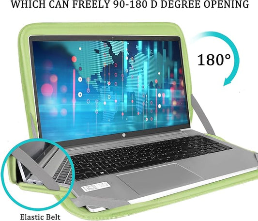 Laptop Sleeve 15.6 inch, Shockproof Protective Computer Carrying Cover with Front Pocket, Briefcase Handbags Laptop Case for 15.6 inch HP, Dell, Acer, Asus, Notebook, Light Green