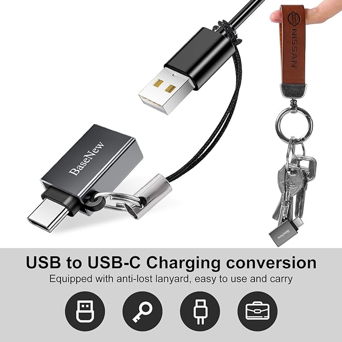 USBC to USB Adapter 6 Pack,USB Type C Adapter,USBC Male to USBA Female Converter,USBC Adapters for iPhone 16 15,MacBook Pro,iPad Pro,Samsung Galaxy(Grey)