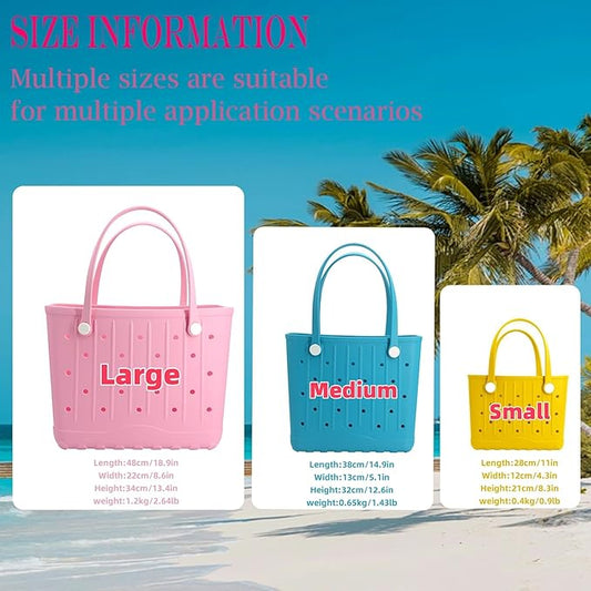 CXY Rubber Beach Bag EVA Waterproof Tote Bags Washable Sand-proof Travel Handbags for Pool Boat Groceries Work Sports