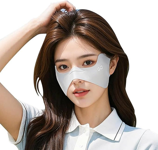 UPF50+ Half Mask,Face Shield,Sun Screen Protector for Face with Adjustable Ear Straps, Golf Visors for Women Golfers