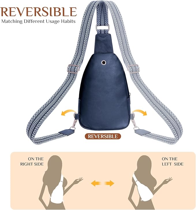 Small Leather Sling Bags for Women Fashion Crossbody Backpack Purse Sling Crossbody Bags