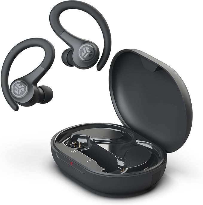 JLab Go Sport+ Wireless Workout Earbuds Featuring C3 Clear Calling, Secure Earhook Sport Design, 35+ Hour Bluetooth Playtime, and 3 EQ Sound Settings (Graphite)