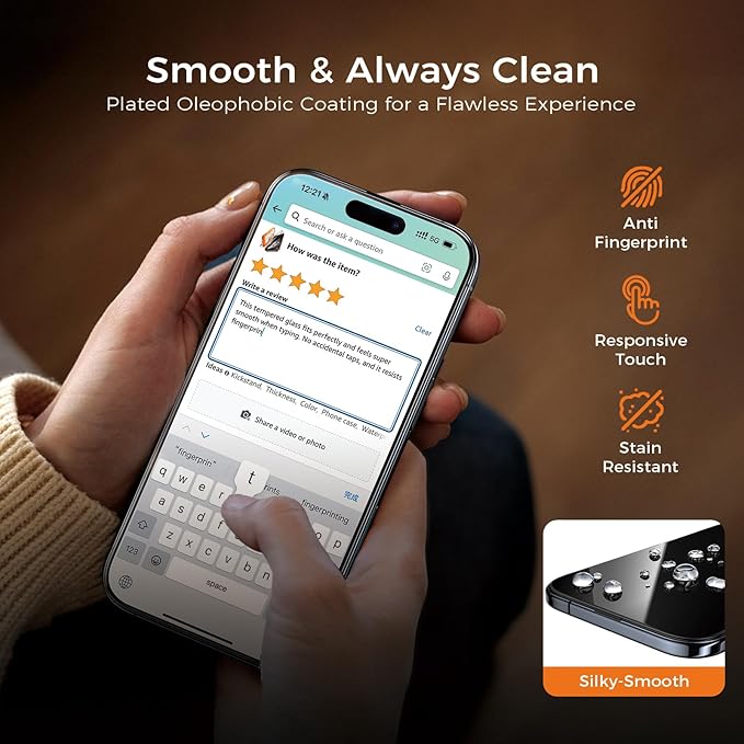 NeverBreak 9H+ Hardness for iPhone Air Screen Protector (17 Series) 12FT Military Grade Protection (Scratch, Shatter, Drop Resistance) Tempered Glass Full Edge Coverage Case Friendly 6.5" 2025, 2 Pack