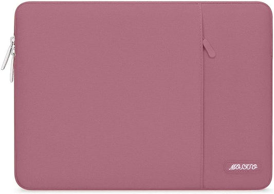 MOSISO Laptop Case 14 inch, 14 inch Laptop Sleeve Compatible with HP Lenovo Dell ASUS Acer, HP Stream, Dell Latitude, Lenovo IdeaPad, Polyester Vertical Computer Sleeve Bag with Pocket, Dusty Rose