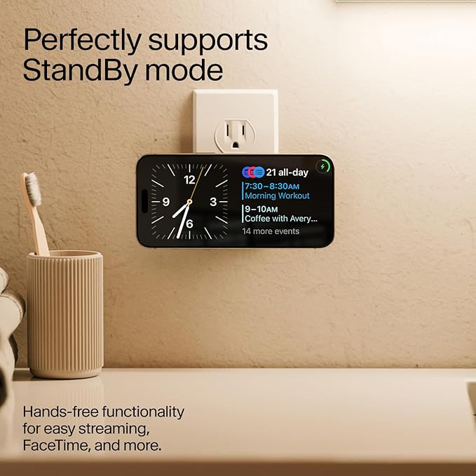 Twelve South PowerBug Qi2 Magnetic Wireless Charger & 35W USB-C Hub, Slate — Works with MagSafe, PixelSnap, and Qi2 Magnetic Phones, Slate