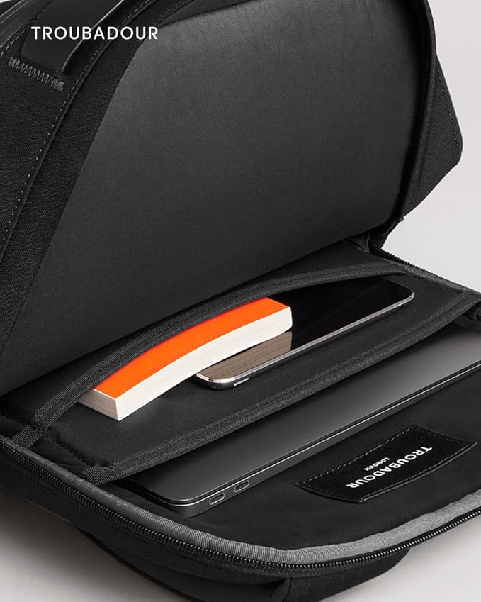 Troubadour Apex 3.0 Compact - 16L Premium Laptop Backpack - Ergonomic & Water Resistant - Designed for Work and Travel - Black