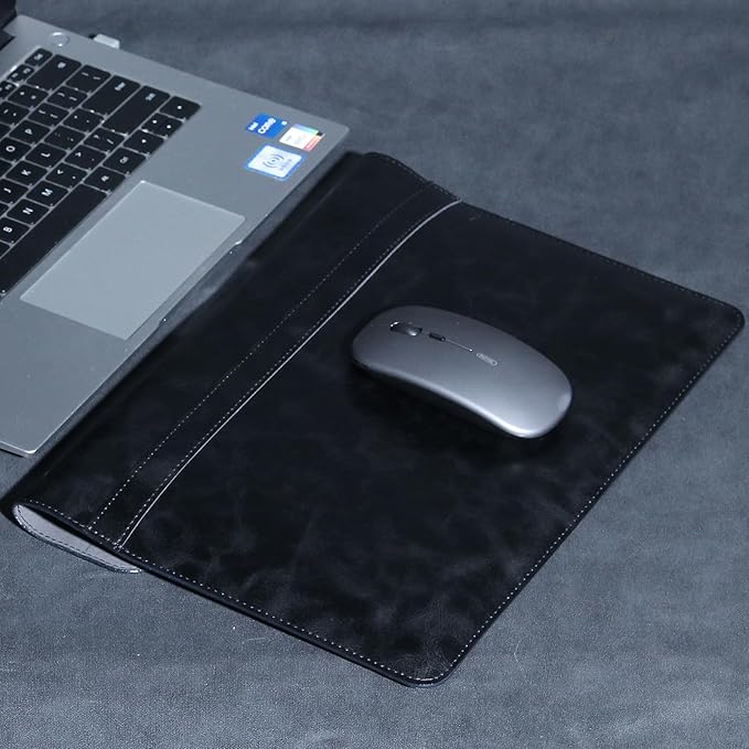 Leather Laptop Sleeve 13 Inch Compatible with MacBook Air M4 M3 M2 M1 2025-2018＆MacBook Pro M2 M1 2025-2016,Wear-Resistant and Scratch-Resistant Protective Case Cover,Black