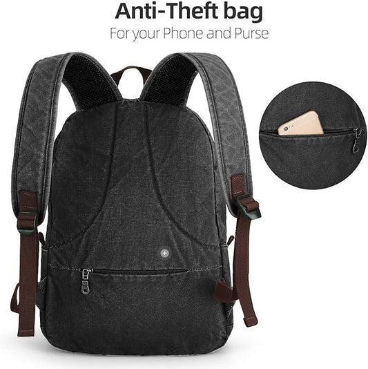 Canvas Backpack Lightweight Travel Daypack For Students and Adults Rucksack Laptop Backpack One_Size