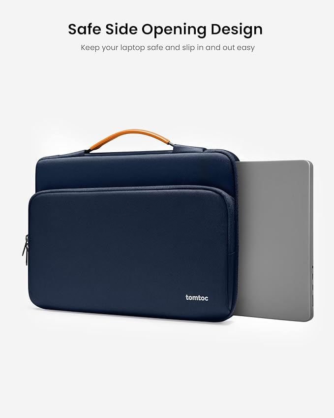 tomtoc 360 Protective Laptop Carrying Case for 2025 13-inch MacBook Air M4/A3240 M3/A3113 M2/A2681 M1/A2337, MacBook Pro M2/A2686 M1/A2337, iPad Pro M4 & iPad Air M3, Water-Resistant Laptop Bag