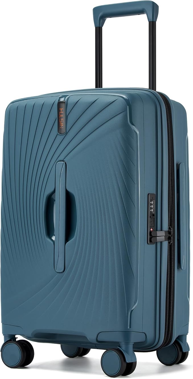 20 Inch Expandable Carry on Luggage, Hardside Lightweight Spinner Suitcase TSA Lock, 22x14x9 Airline Approved Hard Shell Expandable Travel Luggage with 20% More Capacity (Blue, 20 Inch)
