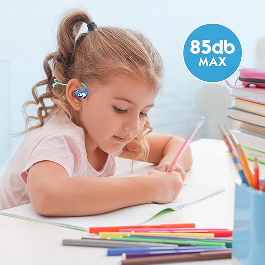 Kids Headphones Wireless, Safe 85db Volume Limit, Latest Bluetooth V5.4, Open Ear Headphones with Mic for School Tablet Car Trip Flight, Cute Panda Earphones for Boys and Girls