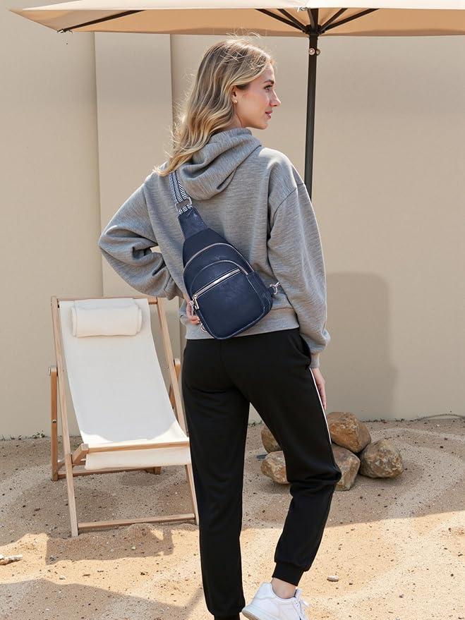 Small Leather Sling Bags for Women Fashion Crossbody Backpack Purse Sling Crossbody Bags