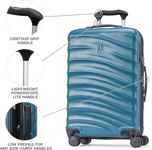 Travelpro Maxlite Air V2 Hardside Expandable Carry on Luggage, 8 Spinner Wheels, Lightweight Hard Shell Suitcase, TSA lock, Teal, Carry On 21-Inch