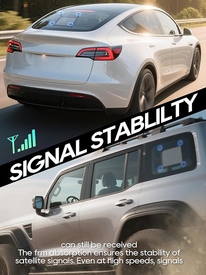 Starlink Mini Mount, Secure Satellite Strong Suction Cup Mounting Kit for Sunroof Window, Stable Signal Case for Car RVs, Vans, Boat, Yachts, Trucks-White