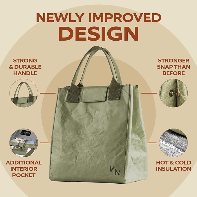 VonNova Women’s Insulated Lunch Bag with Premium 4mm Cooler Insulation, Cute Large 7L Lunch Tote for Office, Durable Small Lunch Box for Women, Stylish Lunchbox for Adults, Teens, Nurses, Teachers