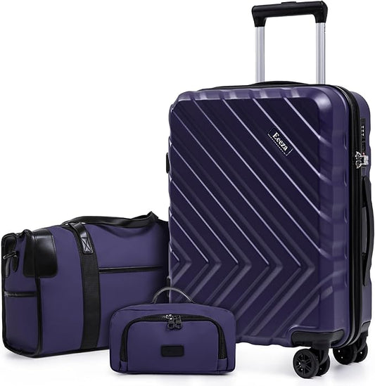 Luggage Sets 3 Piece,Suitcases with Wheels,Carry On Luggage Set 22x14x9 Airline Approved,Hardshell Luggage Sets With TSA Lock,20 Inch Carry On Suitcase