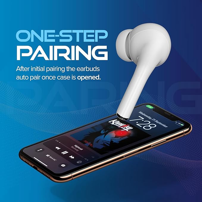 Wireless Earbuds,Bluetooth 5.3 in Ear Headphones with Noise Cancelling Mic, 42H Playtime HiFi Stereo Bluetooth Earphones, IPX7 Waterproof Touch Control True Wireless Headphones for iPhone/Android/IOS