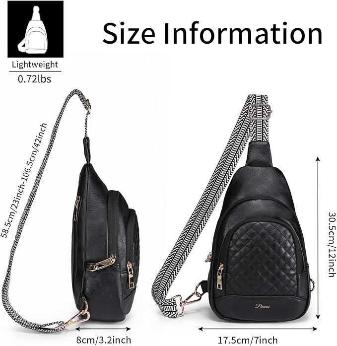 Crossbody Bags for Women Anti Theft Small Sling Handbag with Zipper Lock Vegan Leather RFID Blocking Chest Pure