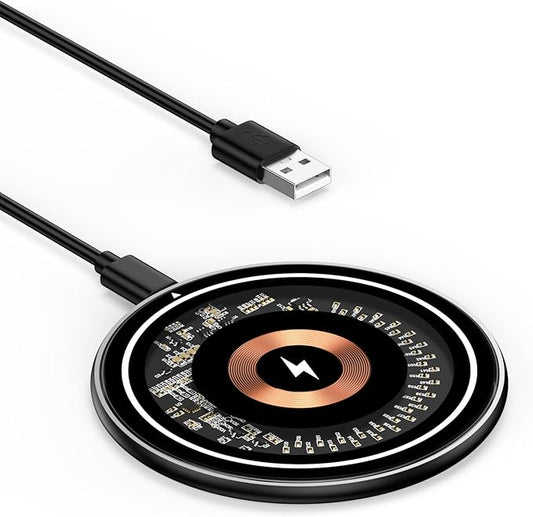 Wireless Charger Samsung Fast Charging Pad 15W Wireless Phone Charger Android Charging Station Mat for Samsung Galaxy S25 Ultra/S25 Plus/S25/S24/S23/S22/S21,iPhone 16 Pro Max 16e 16Plus 15 14 13 12