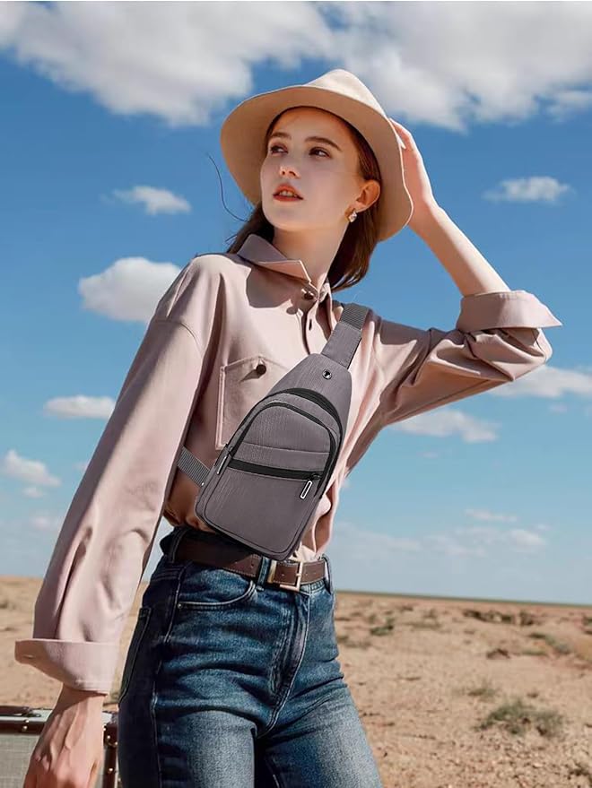 EVANCARY Small Sling Bag for Women Men, Sling Backpack Chest Daypack Crossbody Bag for Travel Outdoor Hiking