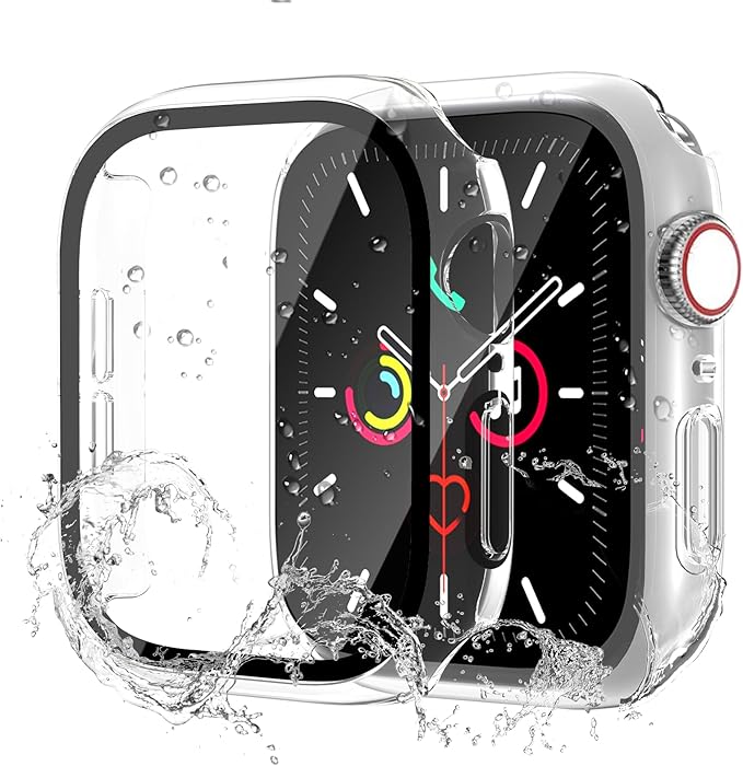 Waterproof Case for Apple Watch Series 3/2/1 42mm, Built-in Screen Protector with Tempered Glass [Touch Sensitive] Cover for iWatch S3/S2/S1 Accessories 42mm, Clear