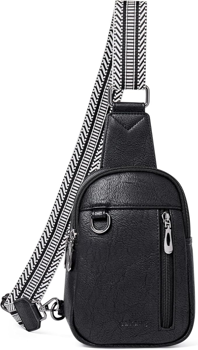 Womens Sling Bag Crossbody Bags for Women Vegan Leather Sling Backpack Daypack Fanny Pack Crossbody Purse Travel